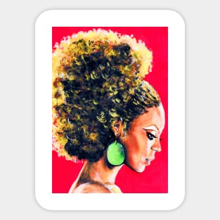 Women with curly hair Sticker